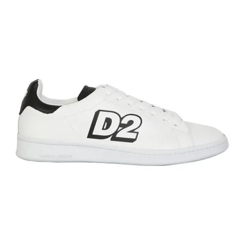 Dsquared2 , White Low Lace-Up Sneakers ,White male, Sizes: