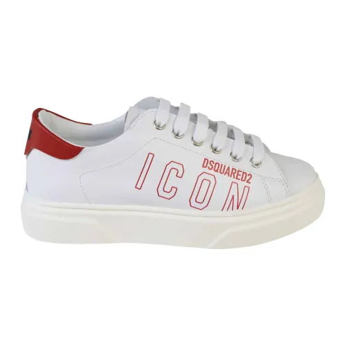 Dsquared2 , White/Red Sneakers ,White female, Sizes: