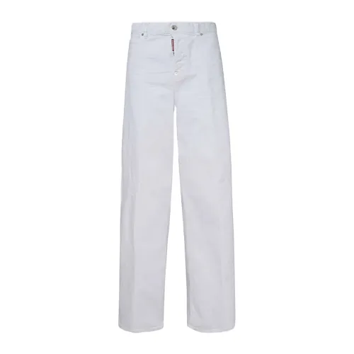 Dsquared2 , Wide Trousers ,White female, Sizes: