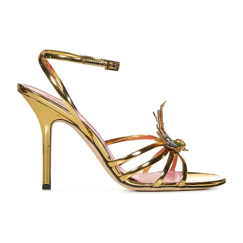 Dsquared2 , Women's Shoes Sandals Golden Ss24 ,Yellow female, Sizes: