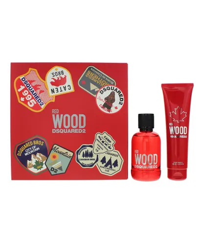 Dsquared2 Womens Wood Red 2 Piece Gift Set: Eau De Toilette 100ml - Body Lotion 150ml - One Size