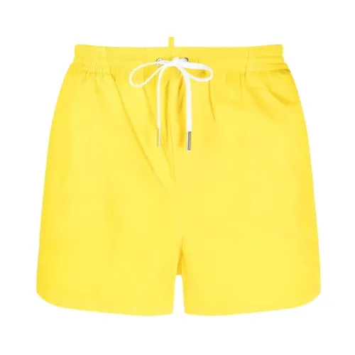 Dsquared2 , Yellow Icon Logo Swim Shorts ,Yellow male, Sizes: