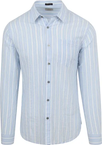 Dstrezzed Shirt Clay Seersucker Stripe Light blue Blue