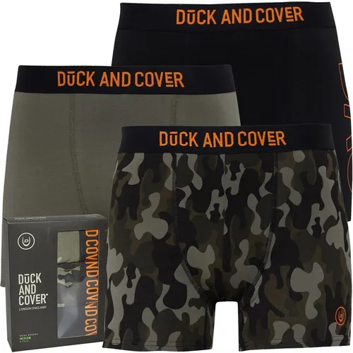 Duck And Cover Mens Alized Three Pack Boxer Shorts Assorted