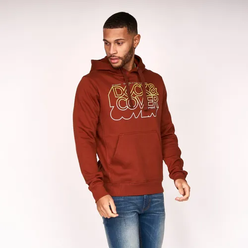 Duck and Cover Mens Fillberts Hoodie Brick Red - S / Brick Red