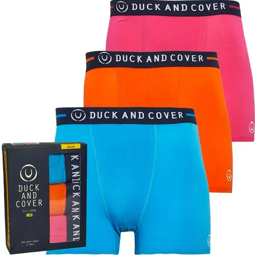Duck And Cover Mens Scorla Three Pack Boxer Shorts Neon Pack