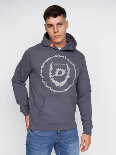 Duck and Cover Mens Spoures Hoodie - S / Navy