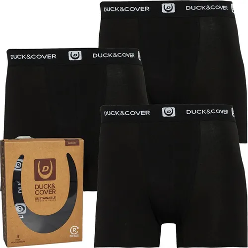 Duck And Cover Mens Villani Three Pack Boxer Shorts Black