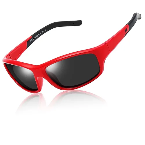 DUCO Kids Sports Style Polarised Sunglasses Rubber Flexible