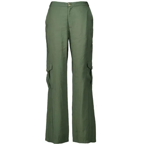 Due Amanti , Stylish Green Cargo Pants for Women ,Green female, Sizes: