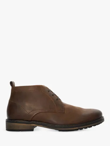 Dune Charleys Leather Chukka Boots, Brown - Brown-leather - Male