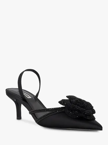 Dune Dancehall Satin Stiletto Court Shoes - Black-satin - Female
