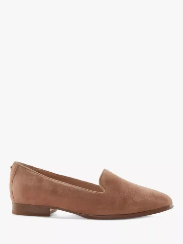 Dune Glassi Leather Loafers, Camel - Camel-suede - Female