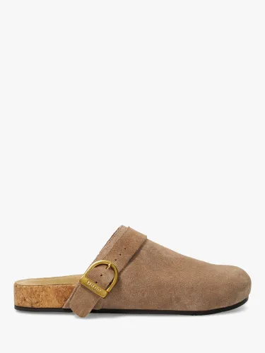 Dune Gracella Suede Footbed Mules - Taupe - Female