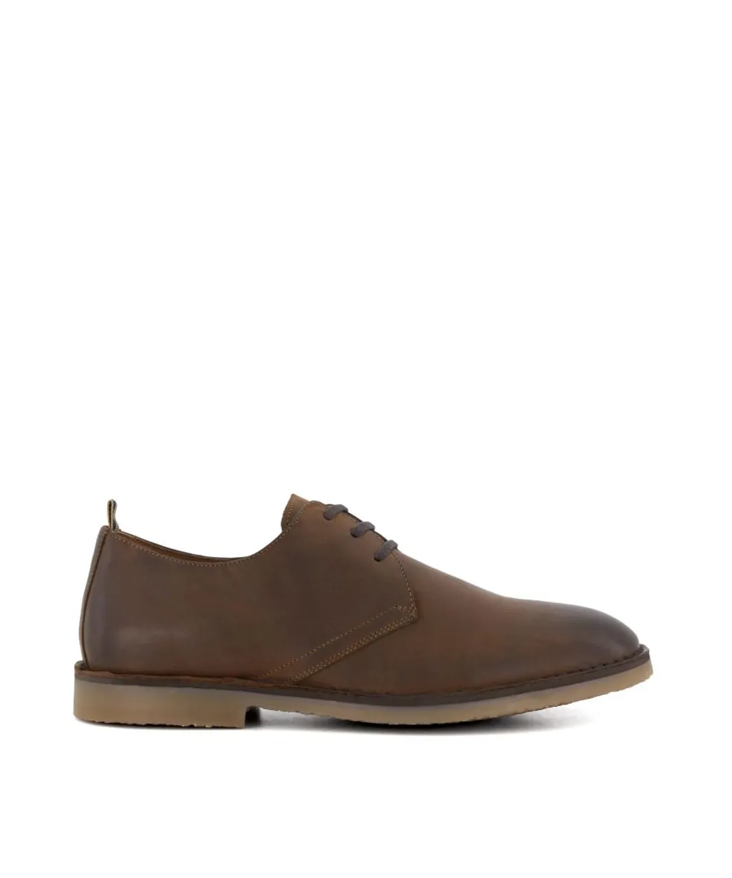Dune London Mens BROOKED Casual Lace-Up Shoes - Brown Suede