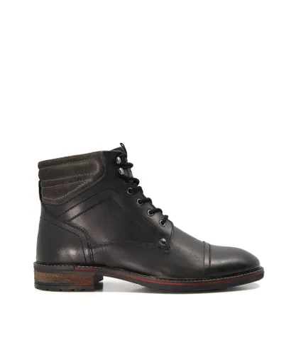 Dune London Mens CAPRI Casual Leather Lace-Up Boots - Black (archived)