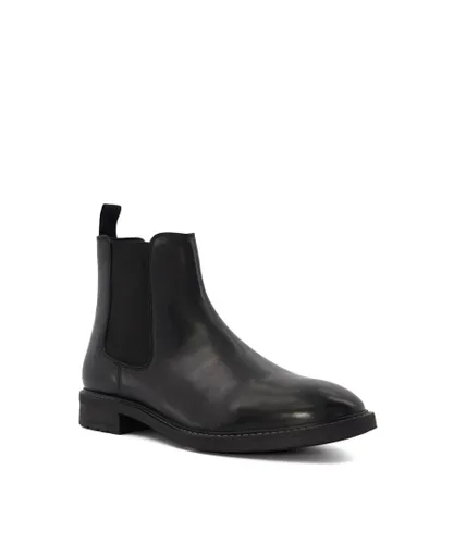 Dune London Mens Caprius - Casual Chelsea Boots - Black Leather (archived)