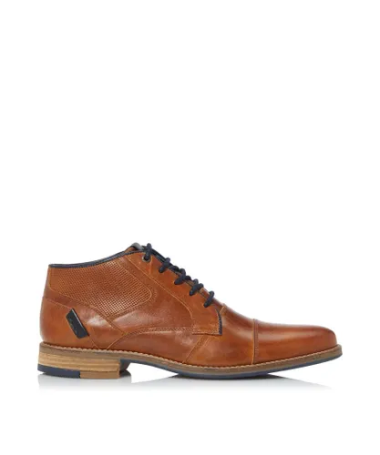 Dune London Mens CARLS Lace Up Ankle Boots - Tan Leather (archived)