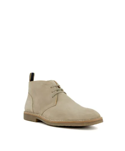 Dune London Mens CASHED Casual Chukka Boots - Taupe Suede