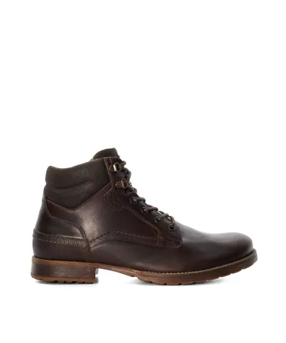 Dune London Mens Caymon T - Trials - Brown Leather (archived)