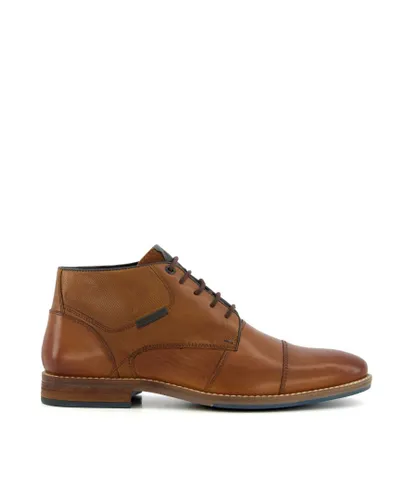 Dune London Mens CHIPPY Toe Cap Chukka Boots - Tan Leather (archived)