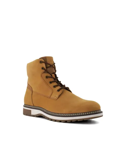 Dune London Mens Contor - Leather Lace-Up Boots - Tan Leather (archived)