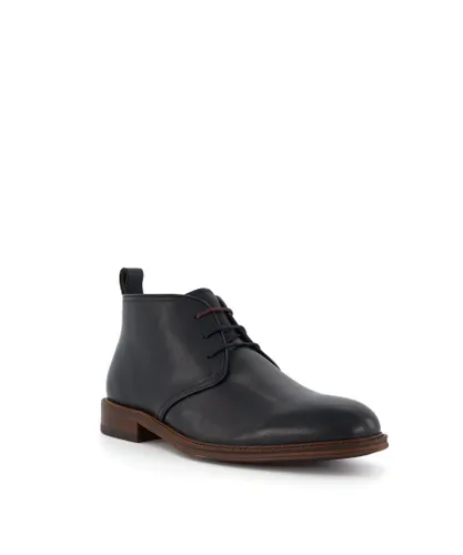 Dune London Mens Coopper - - Casual Chukka Boots - Black Leather (archived)