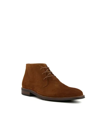 Dune London Mens Malone - Casual Chukka Boots - Brown Suede