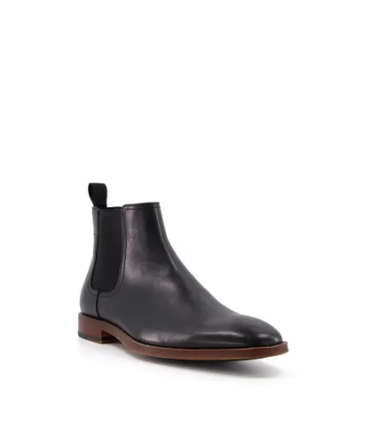 Dune London Mens MARKET Chelsea Boots - Black Leather (archived)