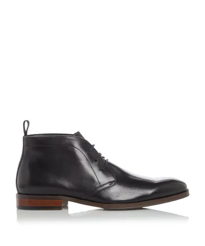 Dune London Mens MARVINN Smart Chukka Lace Up Boots - Black Leather (archived)