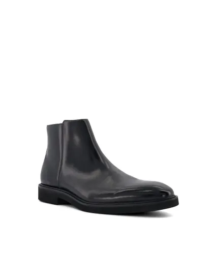 Dune London Mens Mccoy - Casual Ankle Boots - Black Leather (archived)