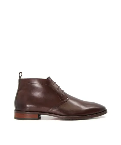 Dune London Mens Mervin - Leather Chukka Boots - Brown Leather (archived)