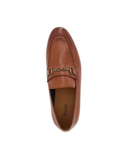 Dune London Mens Sanction - Snaffle-Trim Loafers - Tan Leather (archived)