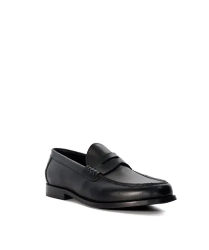 Dune London Mens Simsonn - - Leather Penny Loafers - Black Leather (archived)