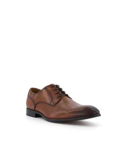 Dune London Mens SOUTHWARK Smart Lace-Up Shoes - Tan Leather (archived)