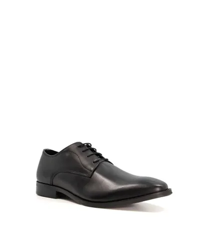 Dune London Mens Springer - Leather Lace-Up Smart Shoes - Black Leather (archived)