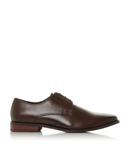 Dune London Mens STAN Lace Up Gibson - Brown Leather (archived)