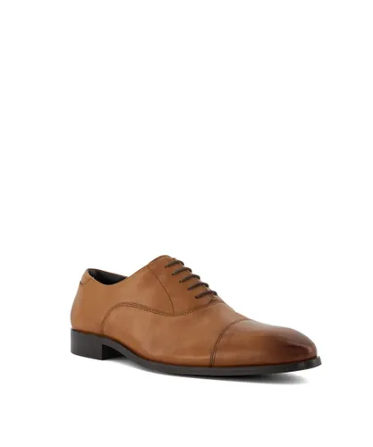 Dune London Mens Stormingg - Smart Oxford Shoes - Tan Leather (archived)