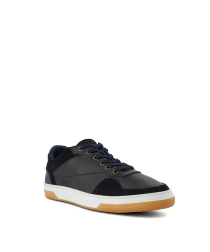 Dune London Mens Thorin - Lace-Up Trainers - Navy Leather (archived)