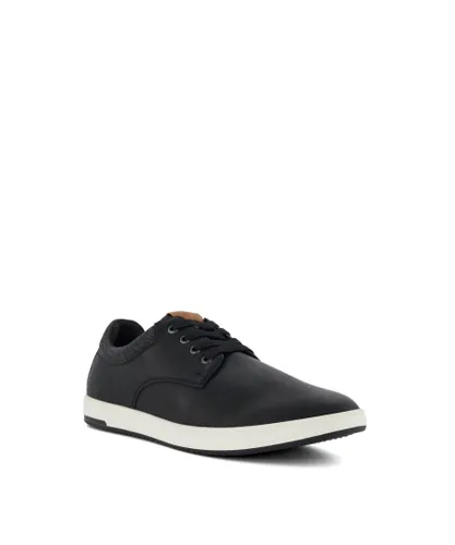 Dune London Mens Trippedd - Cup-Sole Trainers - Black