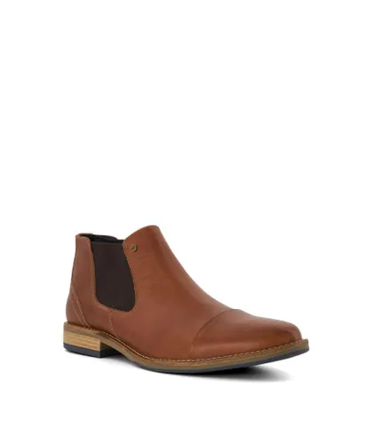 Dune London Mens WF CHILEAN Wide Fit Toe-Cap Chelsea Boots Wf - Tan Leather (archived)