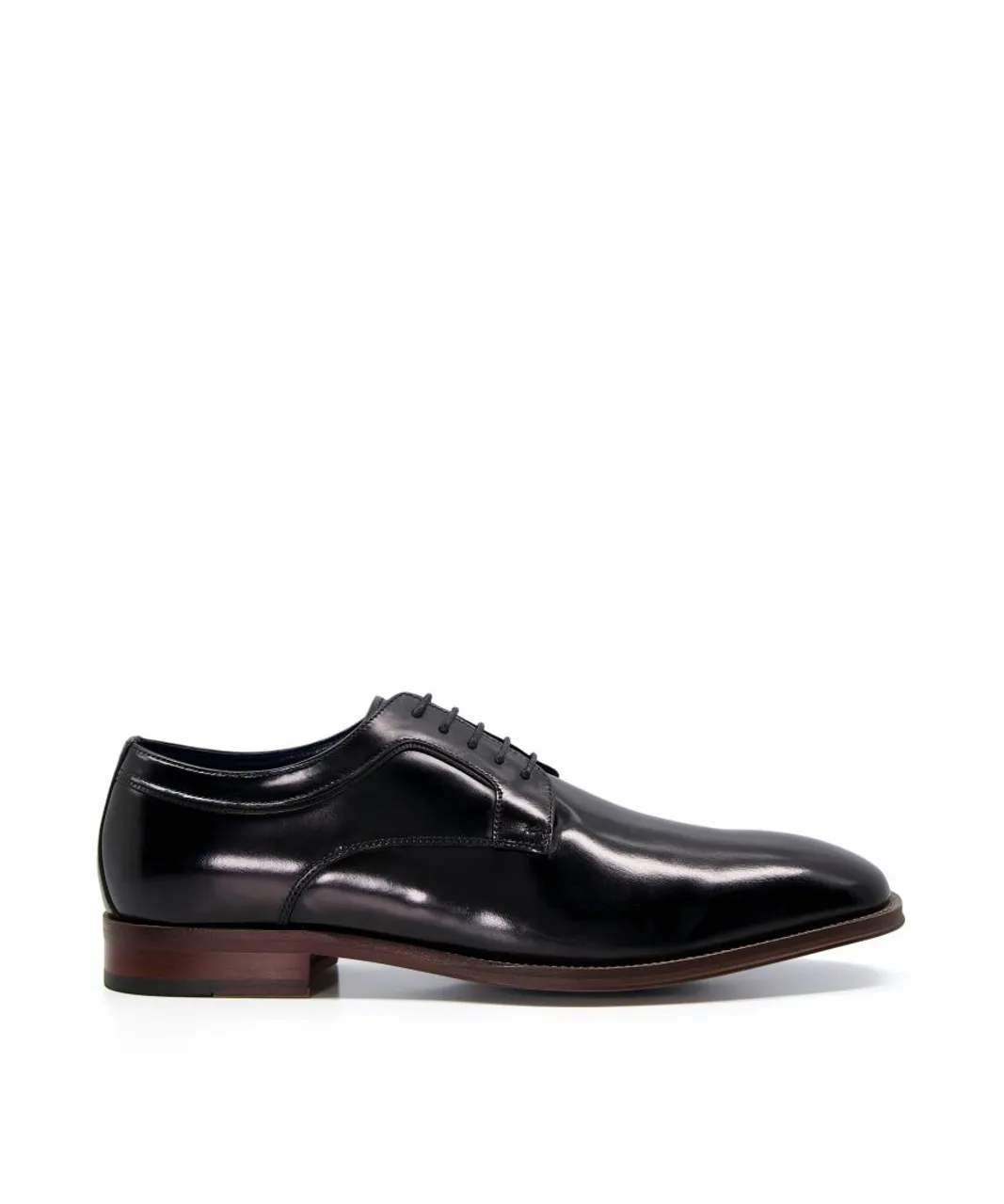 Dune London Mens WF SPARROWS Leather Lace-Up Gibson Shoes - Black (archived)