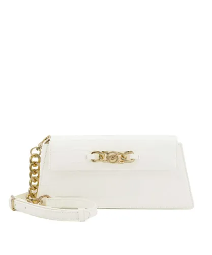 Dune London Womens Accessories Bemmett - Small Metal-Trim Crossbody Bag - White Leather (archived) - One Size