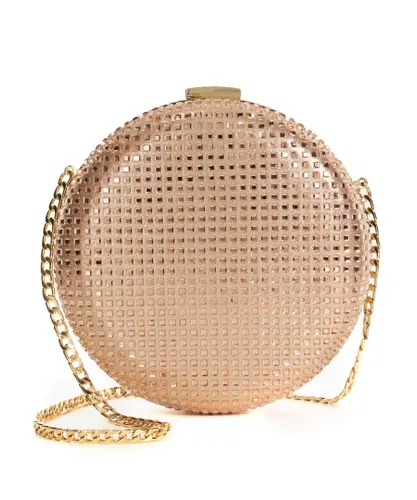 Dune London Womens Accessories Blingo - Diamante Circular Clutch Bag - Rose Gold - One Size