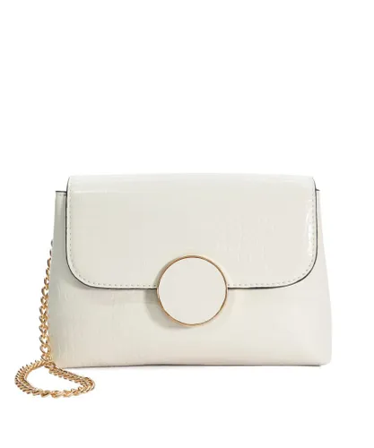 Dune London Womens Accessories Bonio - Ring-Detail Clutch Bag - White - One Size