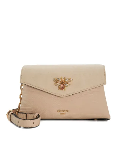 Dune London Womens Accessories Essiieo - Shoulder Bag With Jewelled Clasp - Beige - One Size