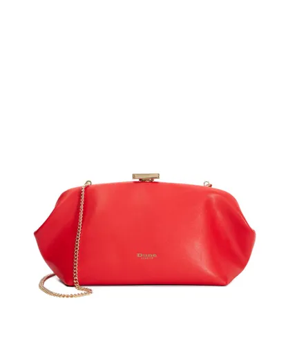 Dune London Womens Accessories Expect - Clasp Clutch Bag - Red - One Size