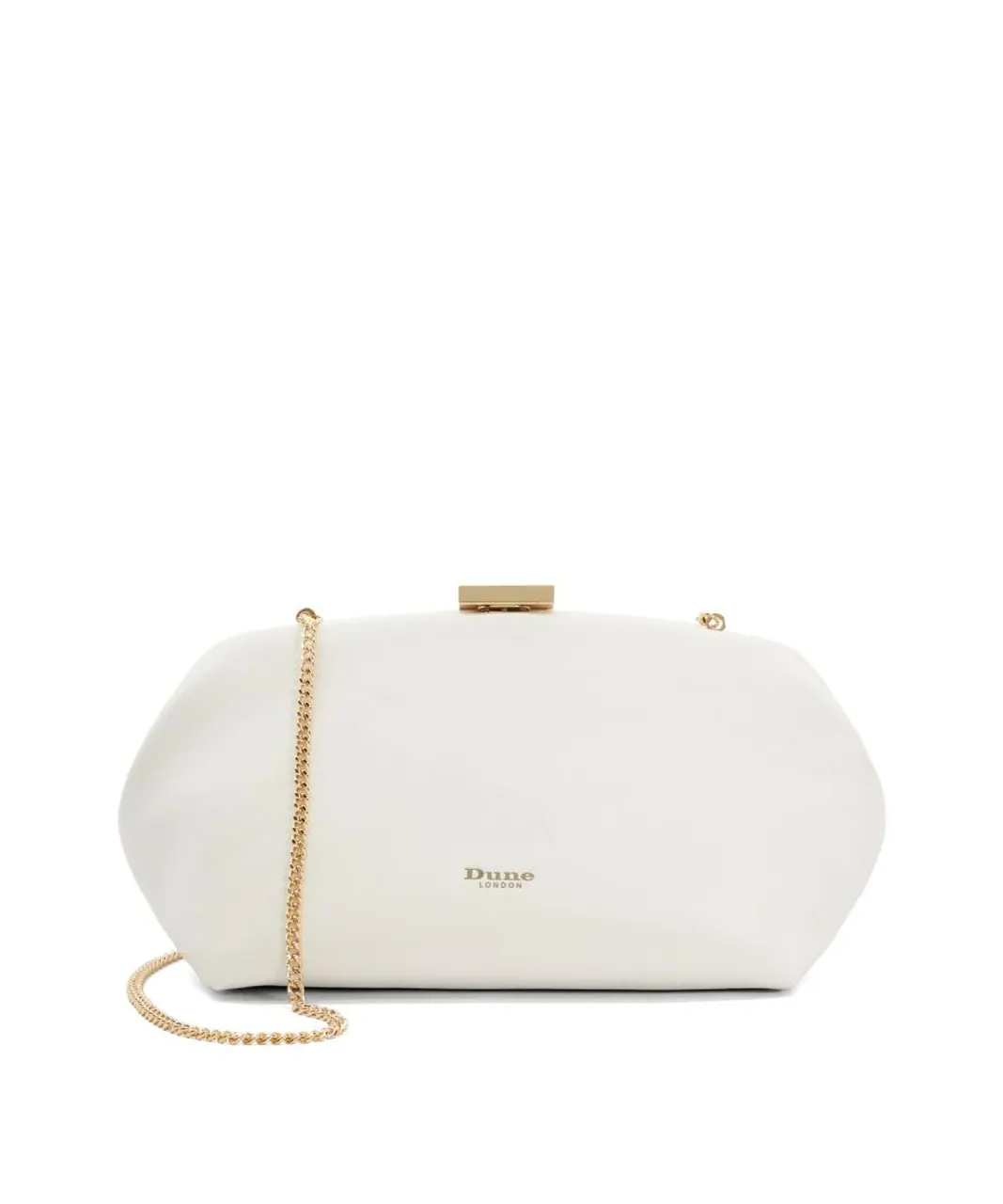 Dune London Womens Accessories Expect - Clasp Clutch Bag - White - One Size