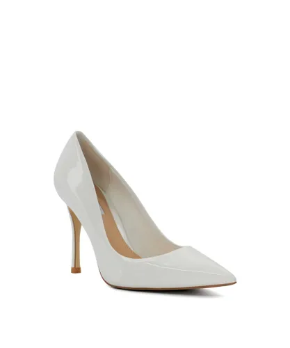 Dune London Womens Ladies ATLANTA Heeled Court Shoes - White