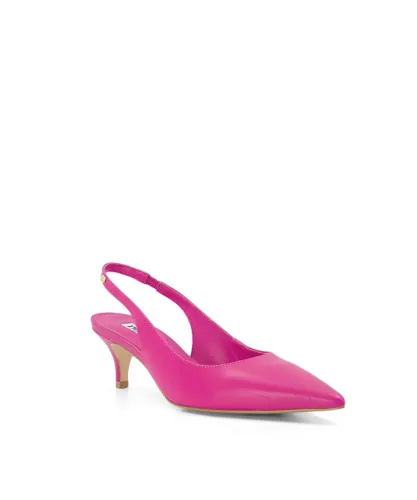 Dune London Womens Ladies Capitol - Slingback Court Shoes - Pink Leather (archived)